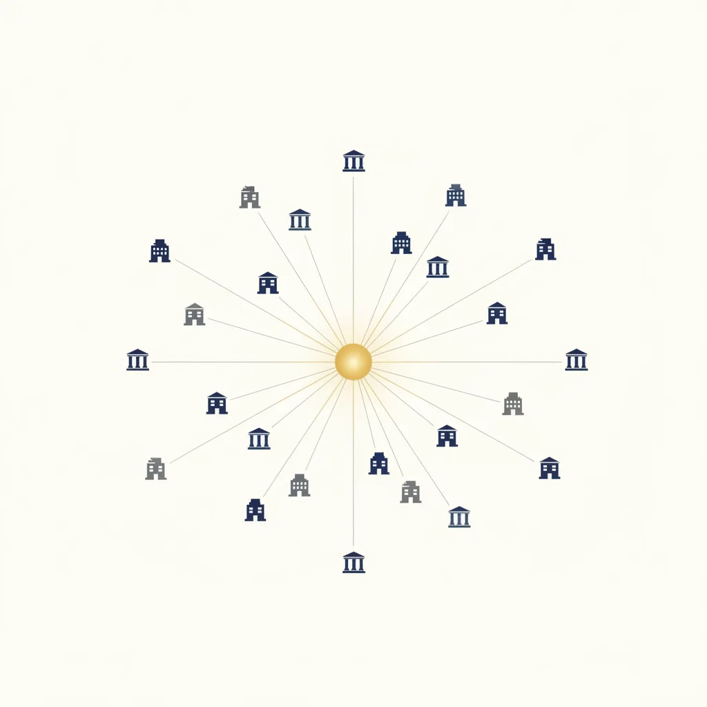 銀行ネットワークを表した図解